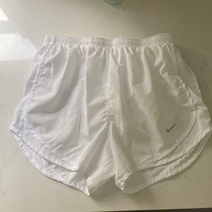 White NIKE RUNNING SHORTS